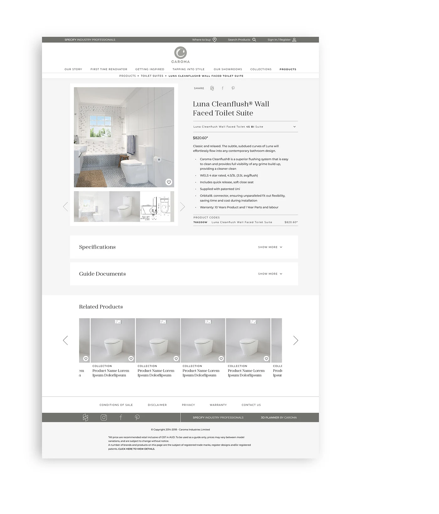 Caroma brand refresh and website design — project image 8 of 12