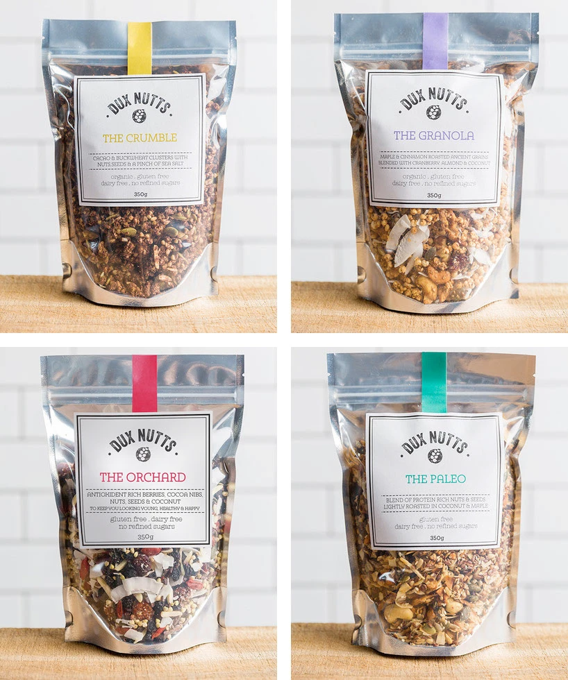 Dux Nutts muesli brand identity and packaging — project image 2 of 2