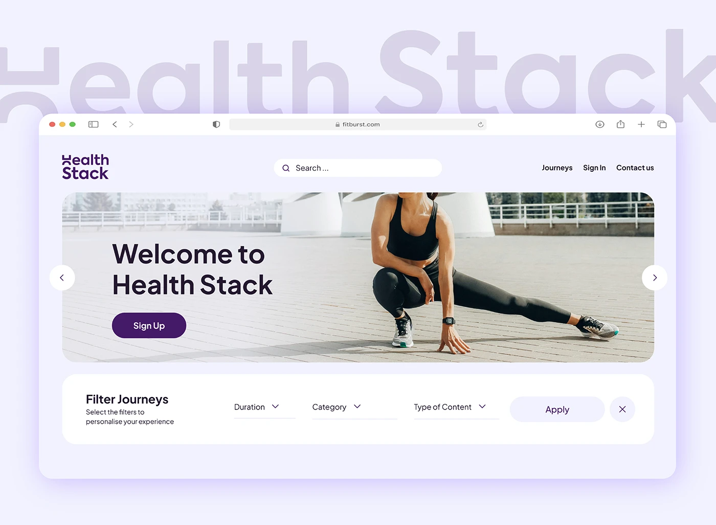 Health Stack Academy UX and interface design — project image 1 of 9