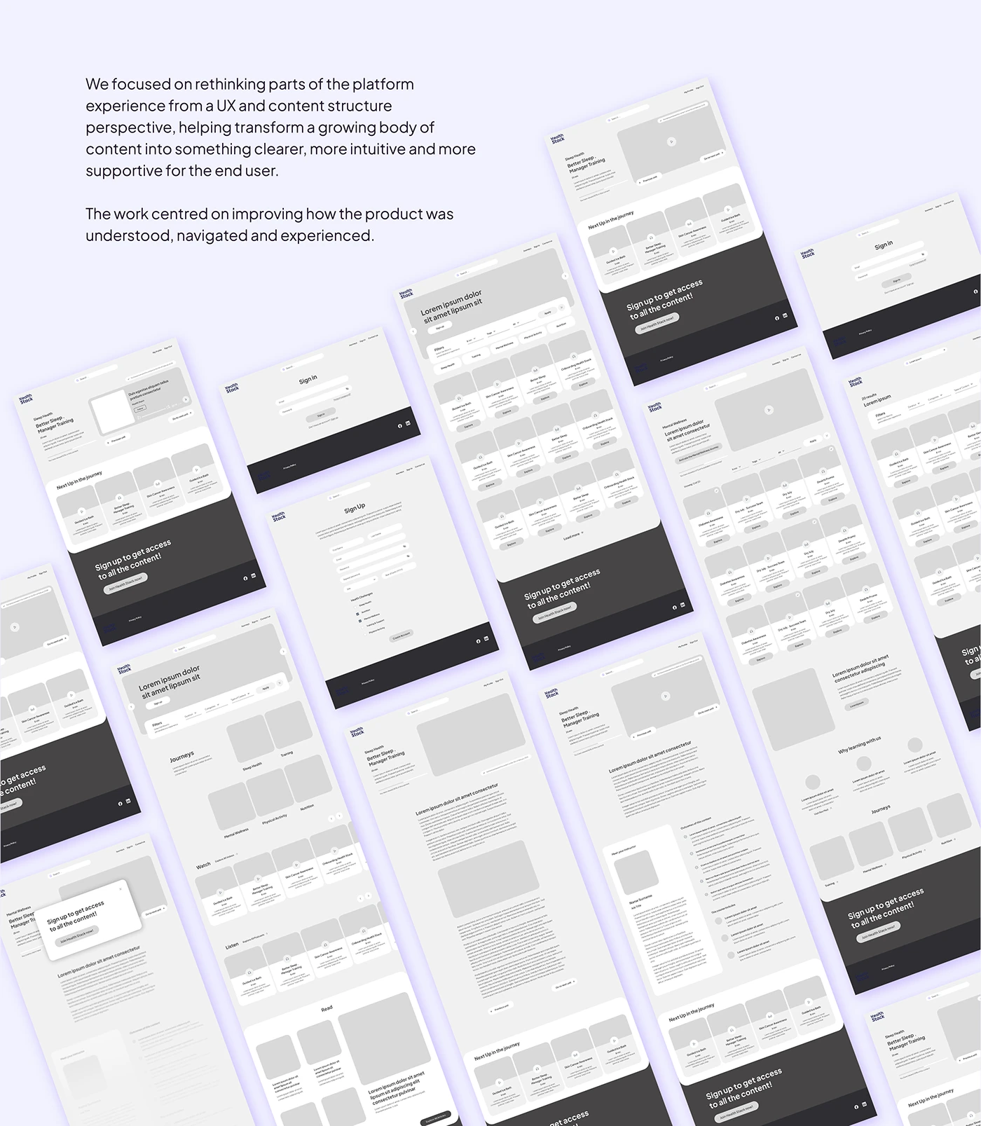 Health Stack Academy UX and interface design — project image 3 of 9