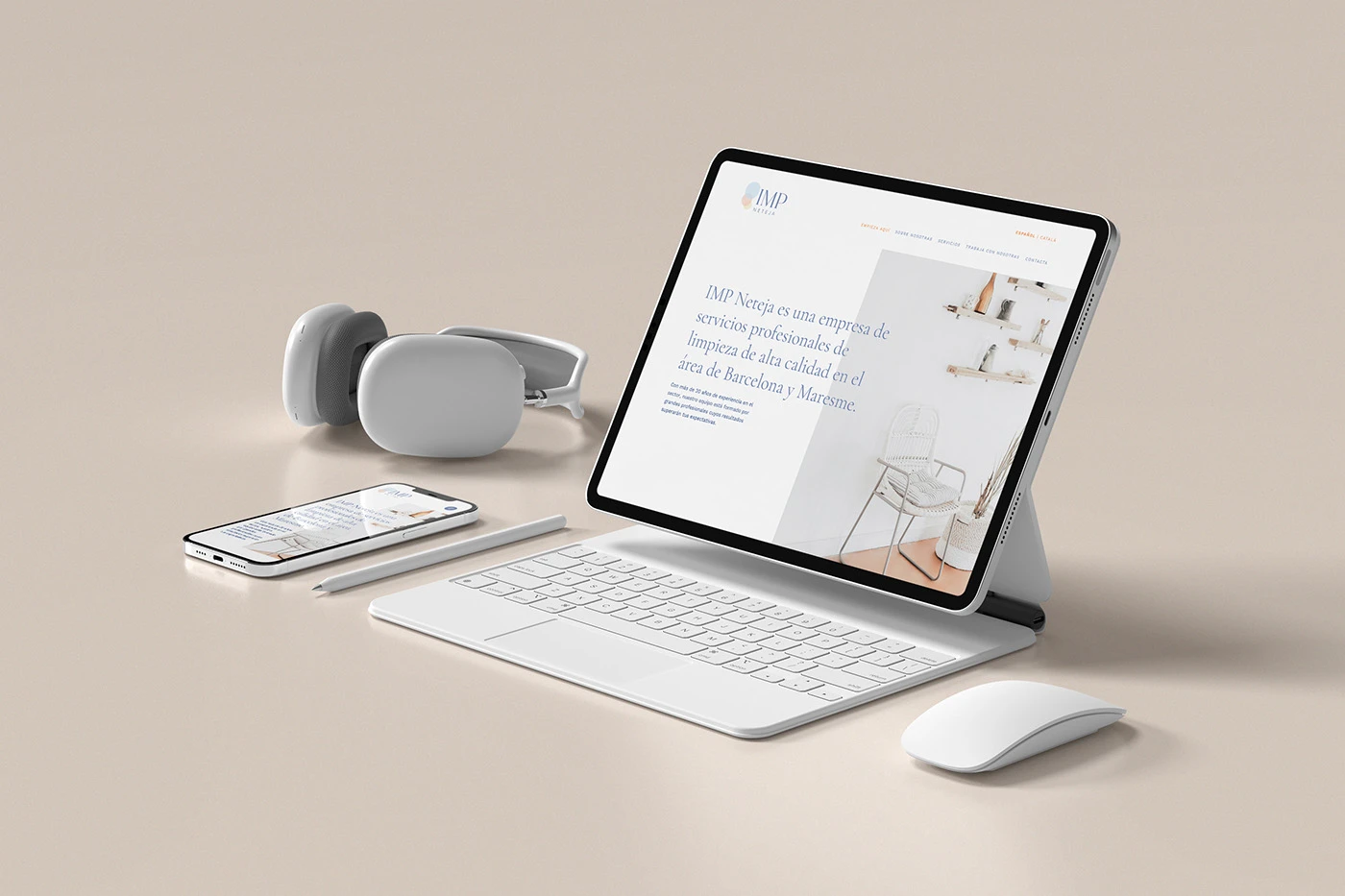 IMP Neteja branding and website design — project image 1 of 7