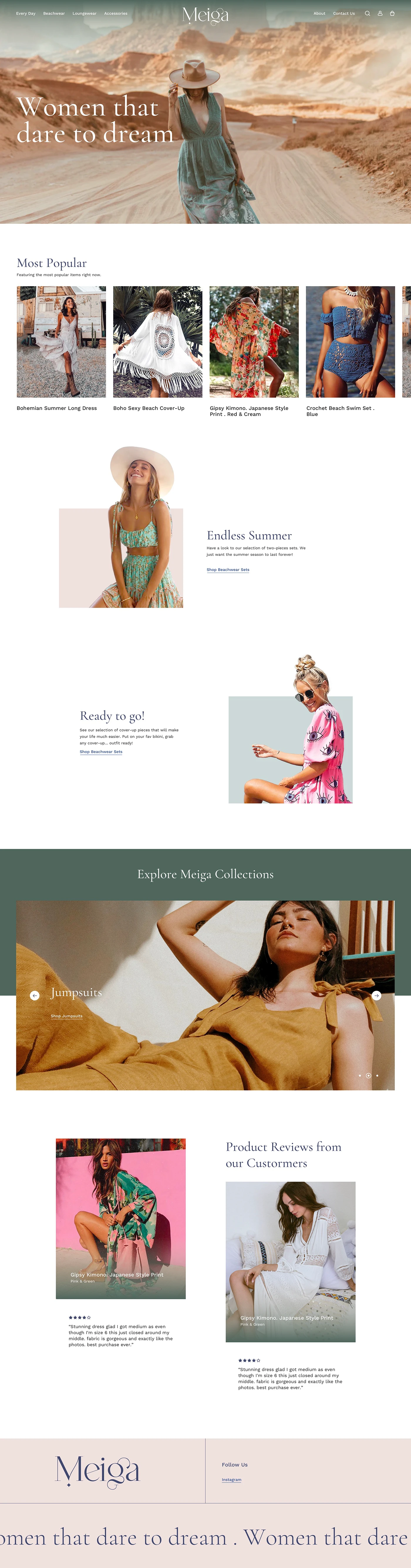 Meiga fashion branding and eCommerce design — project image 8 of 8