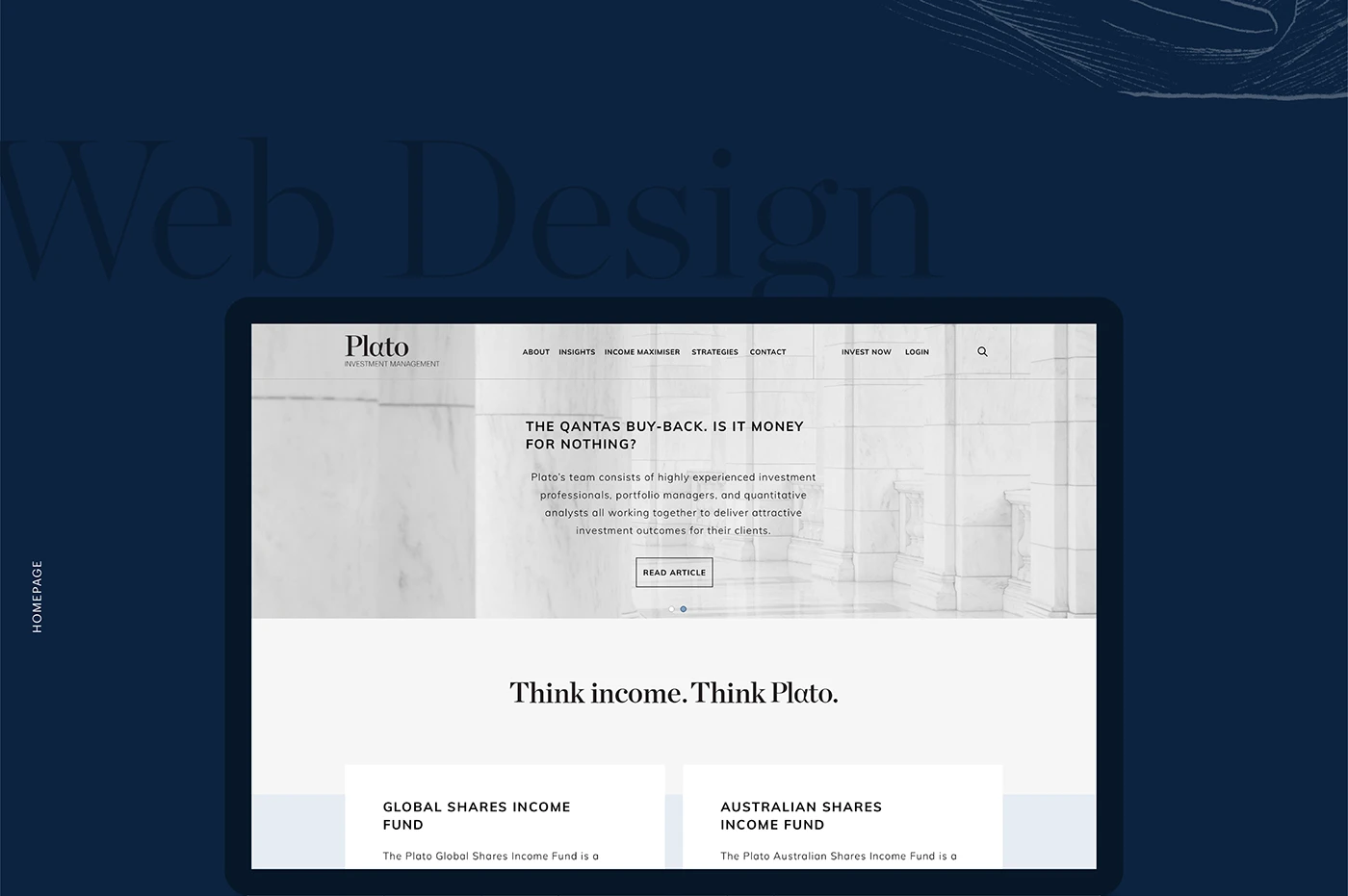 Plato investment management website design — project image 4 of 10