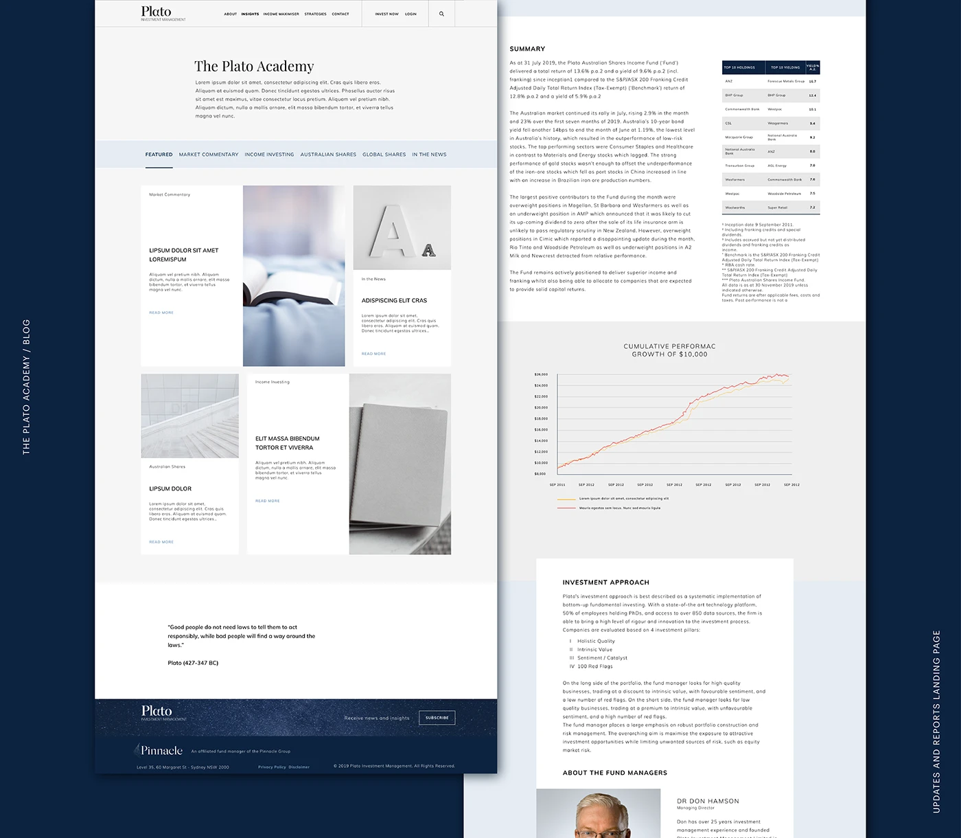 Plato investment management website design — project image 9 of 10
