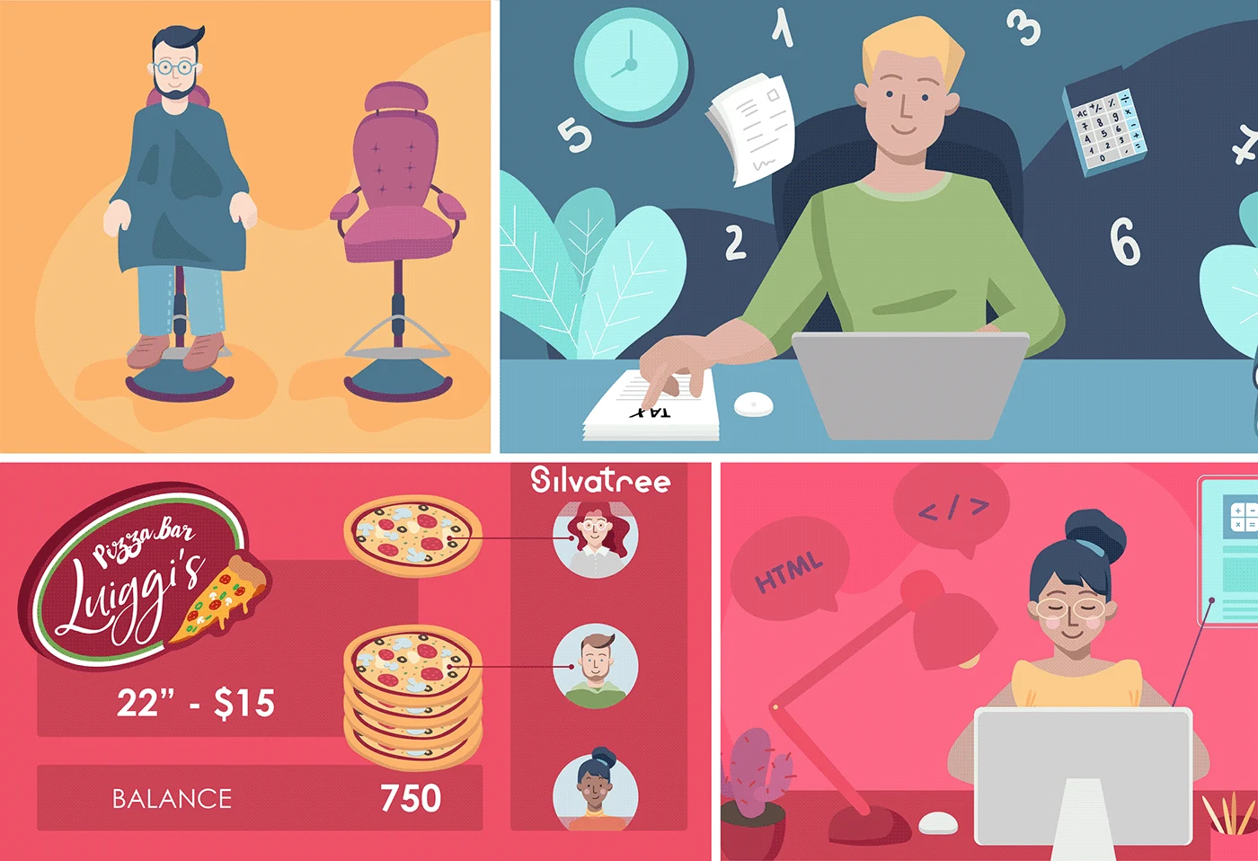 Silvatree character illustrations for video animation — project image 4 of 11